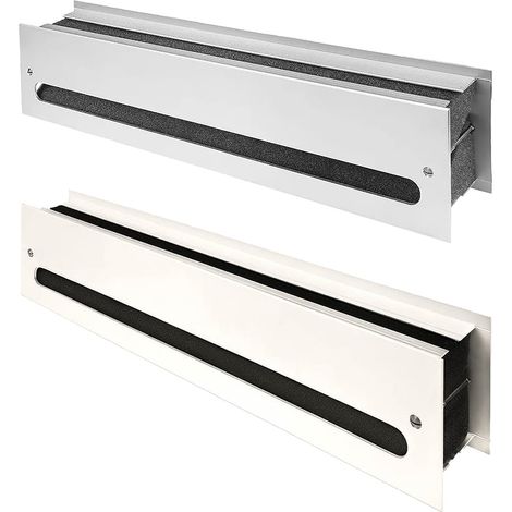 Türlüftungsgitter Schallschutz Belüftung 450x100mm inkl. Schrauben - Silber F1