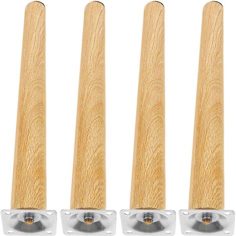 Pieds de canapé, pieds de meubles, stabilité, ensemble de 4 pièces, bois de fer kaki (1/5)