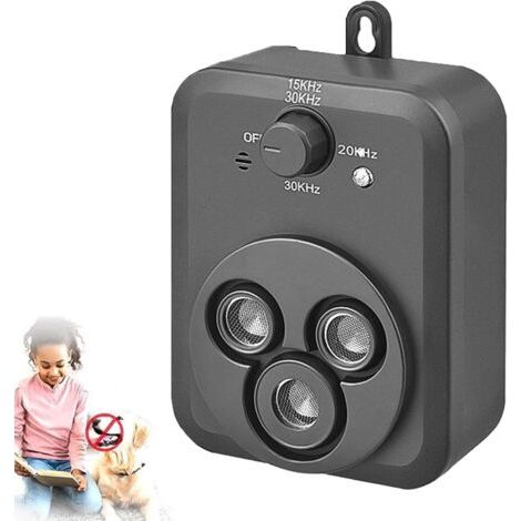 Dispositif anti-écorce, pour chiens, trois modes de fréquence réglable, avec lampe de poche LED, adapté à l'entraînement pour améliorer le mauvais comportement (1pcs) (1/5)