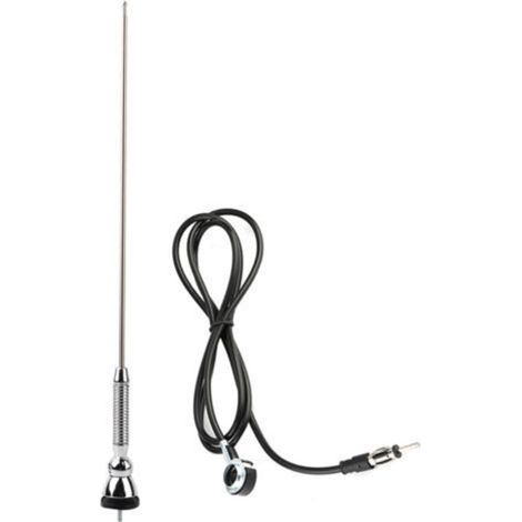 Antena para coche Yosoo, radio universal de 18,5" para guardabarros de techo, señal AM/FM, antena giratoria de 180°, antenas completas para coches clásicos, Halloween, Black Friday, Cyber Monday (1/5)