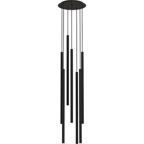 Lampadario sospeso Nowodvorski Laser nero 7xG9 Ø30