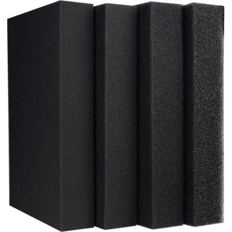 Mousse filtrante pour aquarium, Fil filtrant for Aquarium, éponge en mousse de coton Bio noir, 15/25/35/50 PPI, multi-tailles(15 Ppi,50x50x5cm) (1/5)