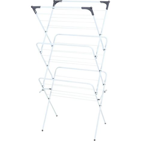 PIFCO Heavy Duty 3-Tier Clothes Airer Steel Frame 102348 - Foldable Indoor Drying Rack