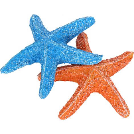Décoration d'aquarium en résine artificielle représentant des étoiles de mer, simulant un paysage. (1/5)