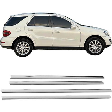 Garniture Baguette de Vitre pour Mercedes Classe ML W164 2005-2011 inox 4Pcs
