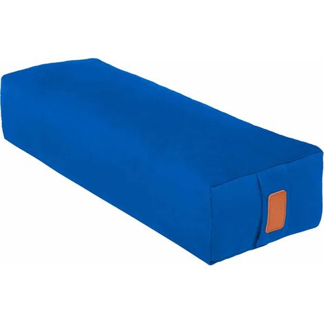DoYourYoga Coussin de yoga Paravati - rempli de cosses de sarrasin - 67 x 22 x 13 cm - Bleu marine (1/5)