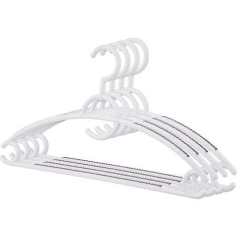 Cintres pivotants blancs antidérapants, lot de 4. (1/5)