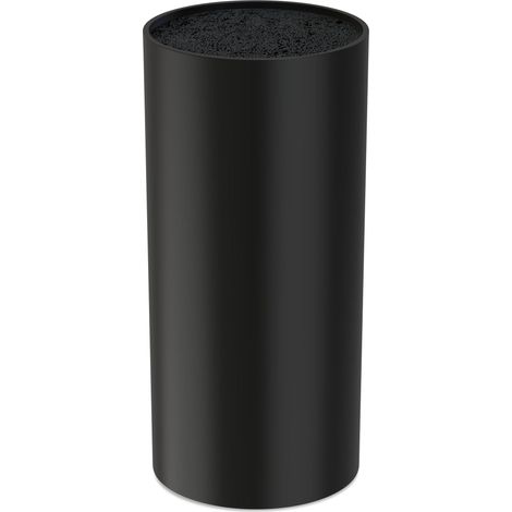 Porte Couteau, Bloc Couteaux Cuisine Vides, Universel Range Couteaux de Cuisine avec Lattes Flexibles, sans Couteaux, Noir (1/5)