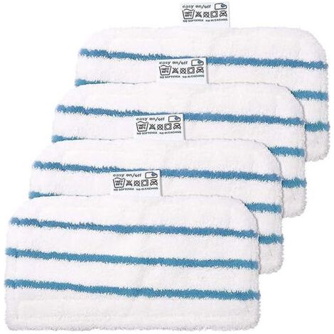 Lot de 4 Patins Multi Surfaces pour Balais à Vapeur - Tampons de Nettoyage en Microfibre Durable - Accessoires pour Nettoyeur Vapeur - Housse Lavable - Rectangulaire - FSMP20-XJ (1/5)