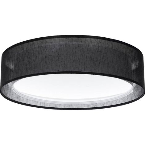 Plafonnier double tissu lumière douce pour intérieur moderne - Ø 60 cm - H16 cm (1/5)