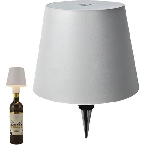 Lampe bouteille sans fil Pridola, lampe bouteille sans fil rechargeable avec mode respiration, lampe de table sans contact, blanche, 3 couleurs (1/5)