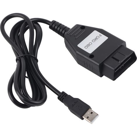 GARRYFIZH Câble de diagnostic de voiture avec interface OBD Câble USB, utilisé pour la détection des défauts de voiture, adapté à Ford