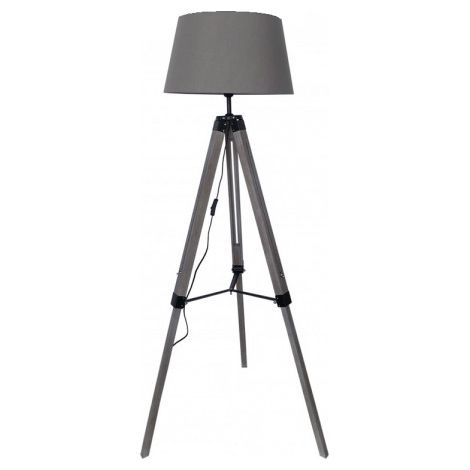 Piantana per soggiorno julen 1xe27 legno grigio/nero regx45x45 cm