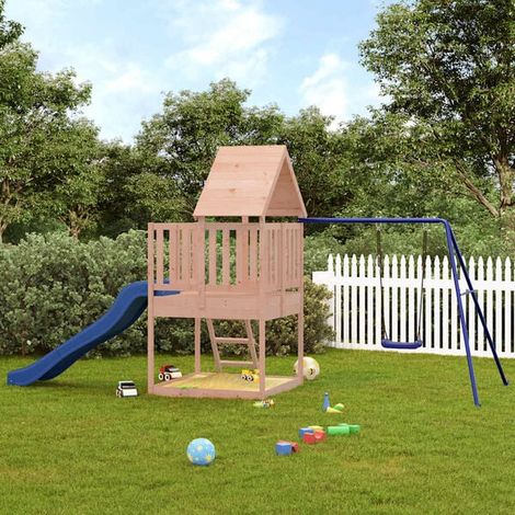 Bac à sable enfant : Bac à sable Bois de sapin Blanc 95x90x15 cm jeu extérieur enfant, aire de jeu jardin, balançoire enfant , pour jardin, usage domestique , enfant 3-8 ans (1/5)
