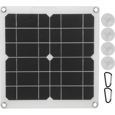 Panneau Solaire Photovoltaïque - Silicium Monocristallin - 5 V Double Port USB - Pour Charge Extérieure D'Urgence - 1 Pièce (1/5)