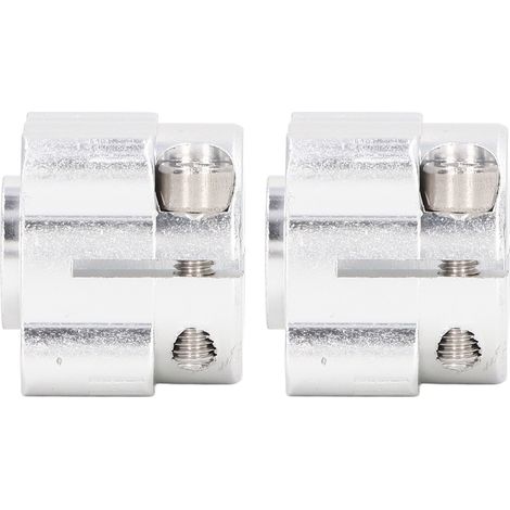 Collier de serrage double fente 1/2 pouce, alésage rond en aluminium, kit de 2 pièces pour fixation d'arbre mécanique. (1/5)