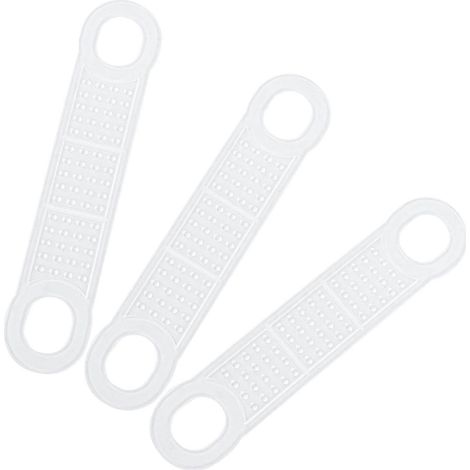 Lot de 100 bandes antidérapantes transparentes en caoutchouc pour cintres en bois et en plastique, pour la maison et les magasins. (1/2)