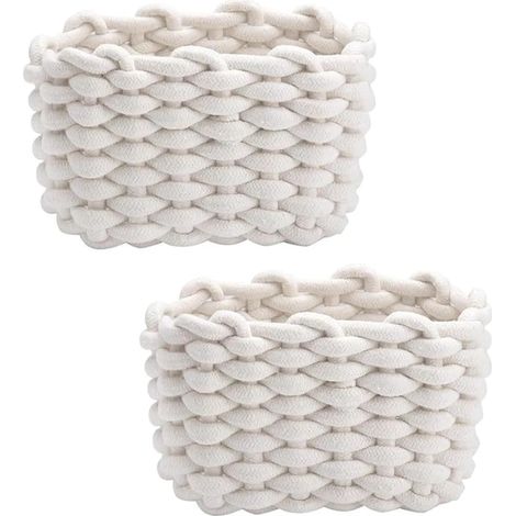 Panier de rangement en fibres naturelles, pliable, pour l'organisation de la maison et du bureau. (1/5)