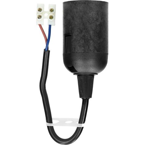 E27-Reparatursteckdose, schwarz - ON-E27-20/B (1/2)