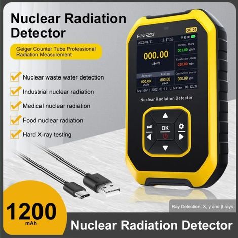 compteur Geiger Portable LCD Digital Geiger Counter détecteur de rayonnement nucléaire dosimètre bêta gamma testeur (1/4)