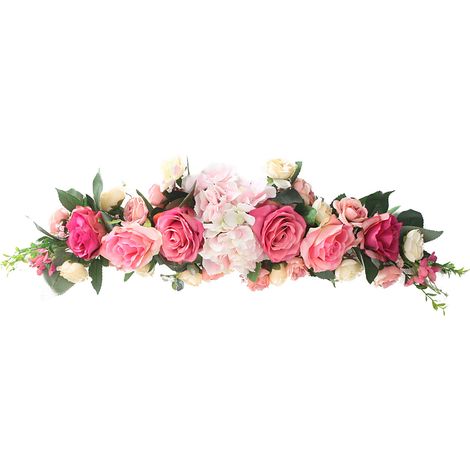 Arrangements de fleurs artificielles, décoration de porte d'arche de mariage, 65cm L X 15cm W (1/5)