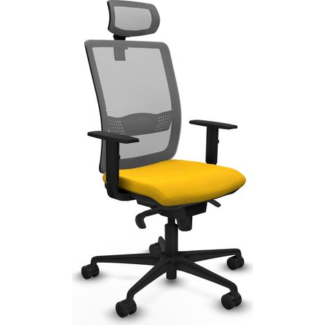 Chaise de bureau piqueras y crespo Haches noir appui tête ajustable (1/2)