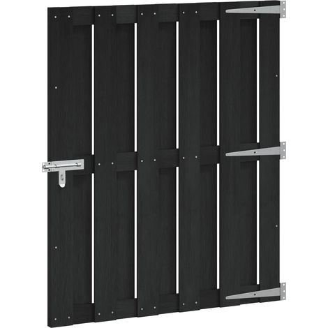 vidaXL Cancello da giardino 100 x 112 cm WPC e Alluminio Nero