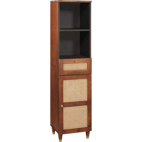 Maison La Vie - Buffet Salon Moderne - Meuble de rangement - Marron 38 x 33,5 x 160 cm Bois de mangue massif bu4754