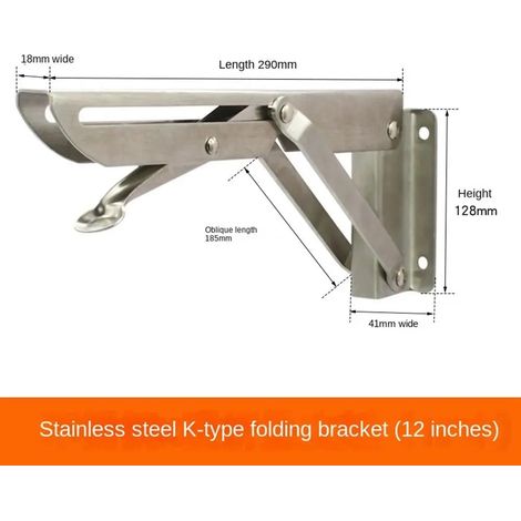 Support d'angle pliable triangulaire (30 cm - Couleur 1) - Support robuste et réglable pour banc, table ou étagère - Meubles (1/5)
