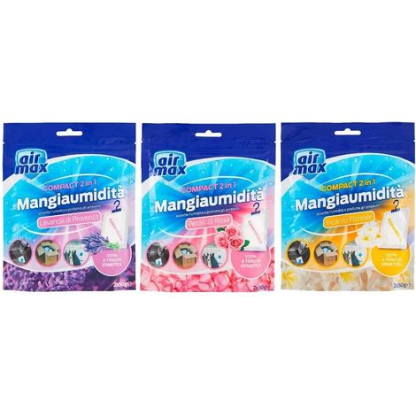 ASSORBIUMIDITA' IN BUSTA APPENDIBILE 'COMPACT' 2 buste x 50 gr. - fragranze miste