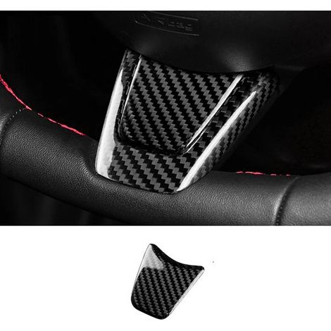 2 carbon fiber steering wheel trims and chin inserts for Fiat 500 12-15 (1/5)
