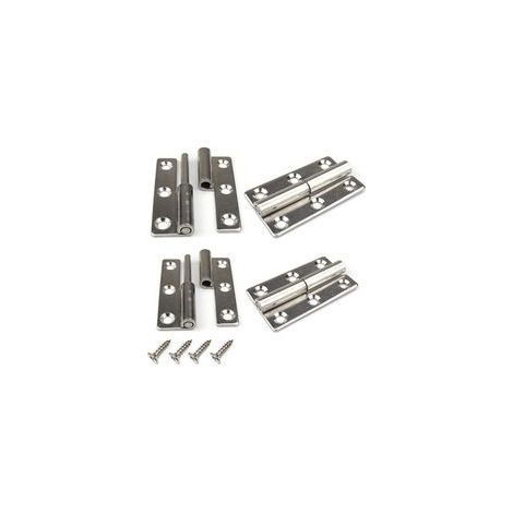 Memkey – Set di 4 cerniere smontabili da 7,6 cm in acciaio inox 304 – antiruggine – per porte interne ed esterne - Crezuo