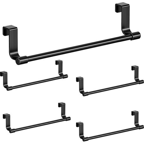 5 Porte-torchon, Acier au carbone, Sans perçage, Plastique ABS, Pour cuisine et salle de bain (1/5)