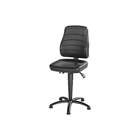 Silla giratoria de trabajo  piel sintética  con tacos