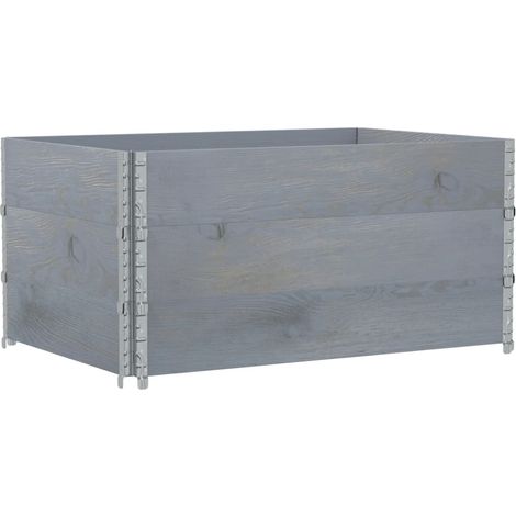 Maison Exclusive - Pflanzkasten Grau 120x80 cm Massivholz Kiefer