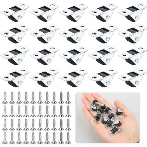 Roulettes pour Meubles,20 Pièces Mini Roulette Meuble Petite roulette Petites roulettes 0,5 pouce mini roulettes Sans Traces Au Sol,avec 40 Vis (1/5)