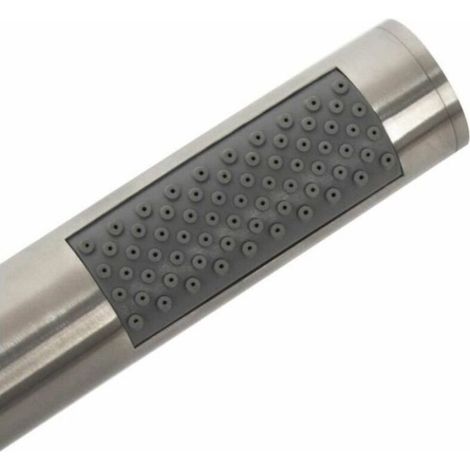 Pomme de douche en acier inoxydable brossé, douchette, douchette de baignoire, flexible de douchePratique et pratique (1/5)