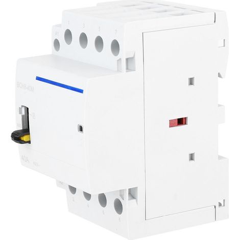 Contacteur modulaire domestique CA BCH8-40M 230V 4P 40A avec interrupteur de commande manuel (4NC) (1/5)