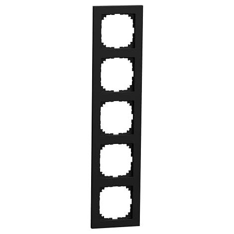 Cadre finition Merten noir 120 mm 37,8 mm