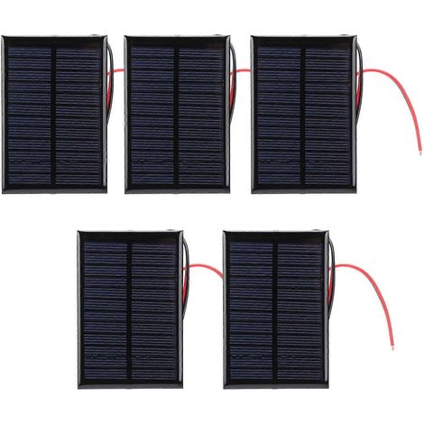 Stück Mini-Solarpanel-Epoxidharz-Zellenplatinen-Leistungsmodul 30 cm, rote und schwarze Leitung, 6 V, 0,6 W