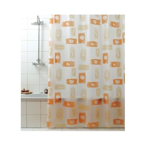 Tenda Doccia In Pvc Fantasia Gocce Gialle Completa Di Anelli 240x200cm  525