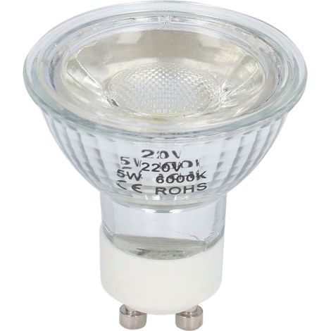 GU10 LED ampoule spot 5W COB dimmable, blanc froid 220V, éclairage ambiance salon chambre cuisine vitrine (CE+ROHS) (1/5)