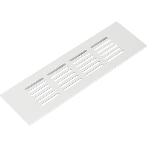 Weißes Lüftungsgitter 50 x 200 mm, 1 dekoratives Gitter aus Aluminiumlegierung, Lüftungsgitter, Wärmeableitungsgitter (1/5)