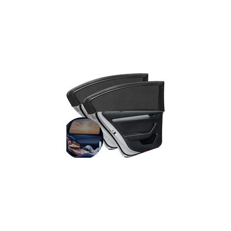 2x Pare-Soleil Voiture Arrière Latéral, Protection UV Bébé et Animal, Store Fenêtre Auto Noir, Accessoire Sécurité Enfant (1/4)