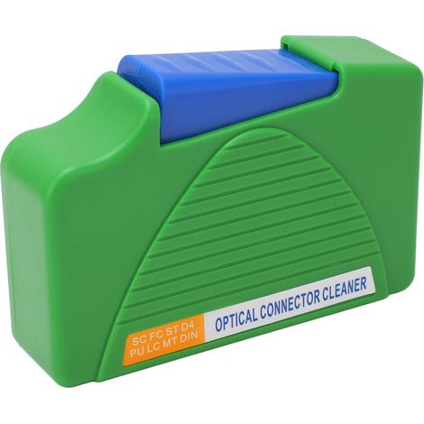 Boîte de nettoyage de fibres optiques - Nettoyeur de connecteurs de fibres optiques efficace - Boîtier de nettoyage optique portable en ABS pour connecteurs SC, FC, ST et LC (1/5)