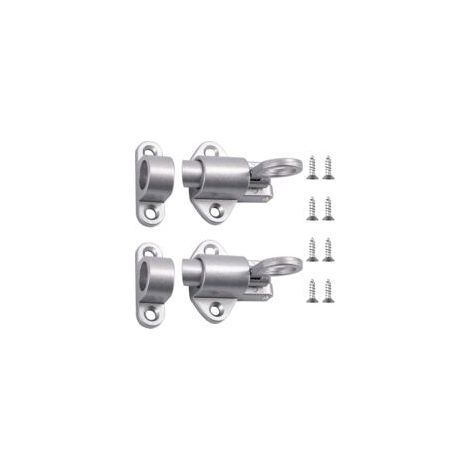 Automatischer Türriegel mit Federmechanismus von Crezuo (2er-Pack) inklusive Schrauben