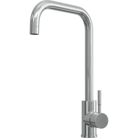 Modern Square Single Lever Kitchen Sink Mixer Tap - Top Fix Installation, 352 x 90 x 245mm, Chrome Finish