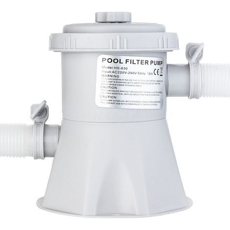 Elektrisches Filtersystem für Aufstellpools: Wasserpumpe, robuste und wasserdichte Konstruktion für sauberes Wasser, einfache Installation für kleine und mittelgroße Pools (1/5)