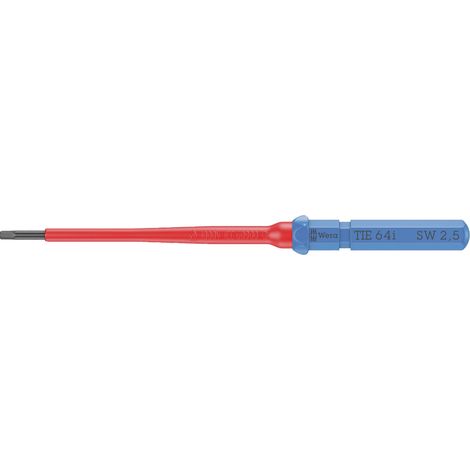 Wera Kraftform Kompakt VDE 64 i 2,5 x 157 mm TIE pour électricien 6 pans intérieurs Lame interchangeable 2.5 mm Q831023 (1/5)