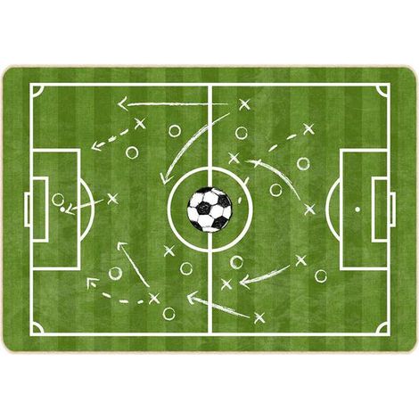 Tapis enfant, 160x230cm, motif terrain de football, lavable. (1/5)